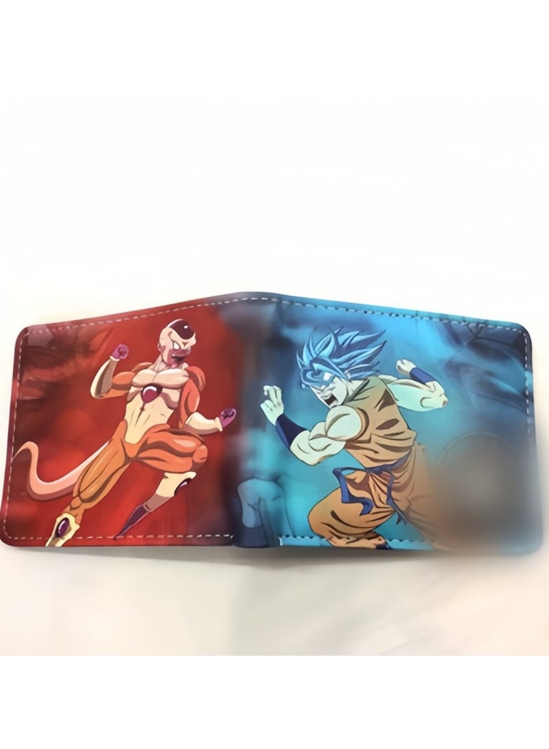KUYING Dragon Ball PU Short Personalized Leather Wallet Card Bag 