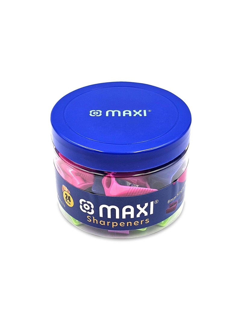 Maxi 24-Piece Pencil Sharpeners In Plastic Jar - Image 1