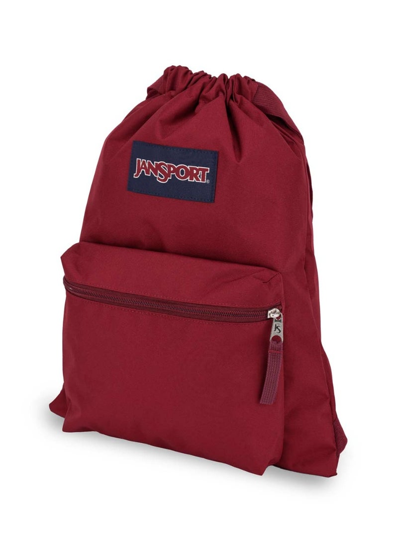 JANSPORT - Drawsack Drawstring Bag with Adjustable Shoulder Straps,14L, 0.19kg - Russet Red - Image 1