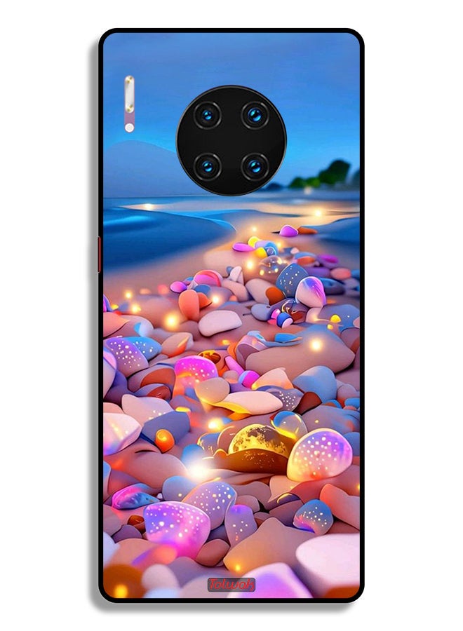 Tolwak Huawei Mate 30E Pro 5G Protective Case Cover Stones Art - Image 2