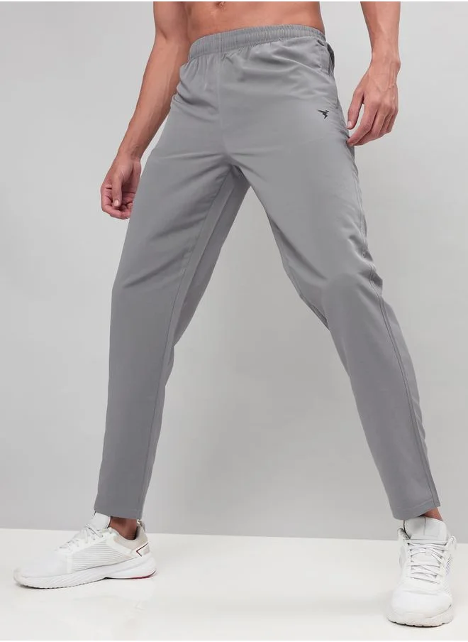 تكنوسبورت Technosport Solid Mid Rise Regular Fit Joggers