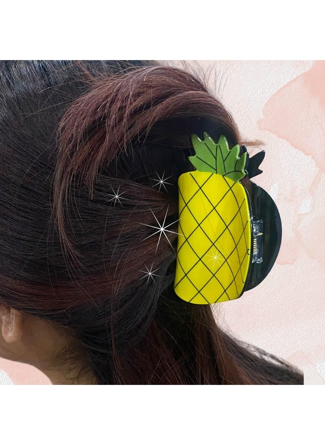 Marsrut Funky Hair Claw Clips In Fruit Shape Novelty Foodinspired Jaw Barrettes Sweet Shark Grab Accessories In Bulk For Women/Girls/Teachers (5Pieces Avocado Pineapple Watermelon Carrot Strawberry)  - Image 4
