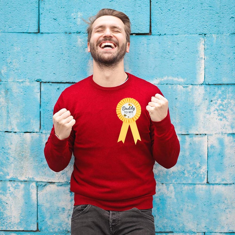 TTCOROCK Yellow Maternity Sash & Mommy Daddy Corsage Set - What will Baby Bee Baby Shower Mommy Sash Pregnancy Sash Keepsake Baby Shower Flower Belly Belt - Image 3