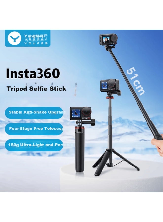 Youfes Yangfeisi Insta360 Acepro2 Selfie Stick Handheld Tripod Stand Acepro Extension Rod Floor Tripod Sports Camera Stabilizer Extension Rod Accessories - Image 1