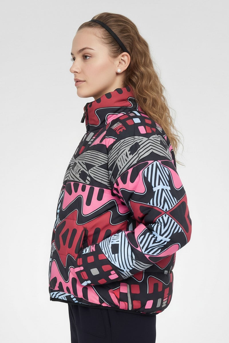 Nike Women Therma Fit Long Sleeve Full Zip Outdoor Jacket, Multicolor - Image 2