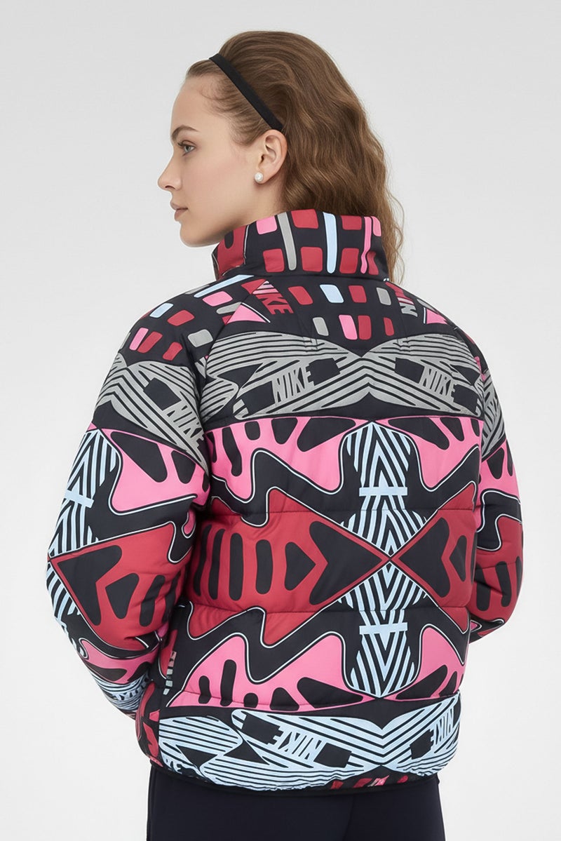 Nike Women Therma Fit Long Sleeve Full Zip Outdoor Jacket, Multicolor - Image 3