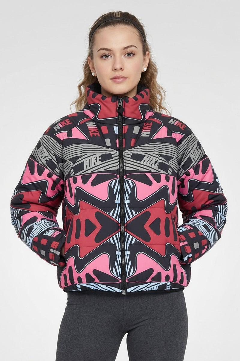 Nike Women Therma Fit Long Sleeve Full Zip Outdoor Jacket, Multicolor - Image 1