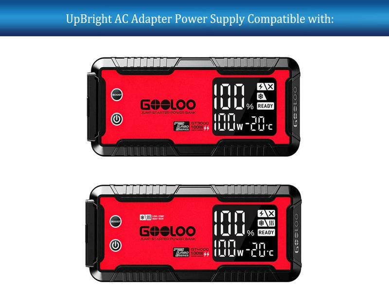 UPBRIGHT محول AC/DC من UpBright USB Type-C متوافق مع Gooloo GT3000 GT4000 GT4000S 100W Jump Starter Power Bank 3000A 3000 أمبير 4000A 4000 أمبير ذروة بدء تشغيل السيارة PD100W مزود الطاقة شاحن البطارية PSU الرئيسي - Image 3
