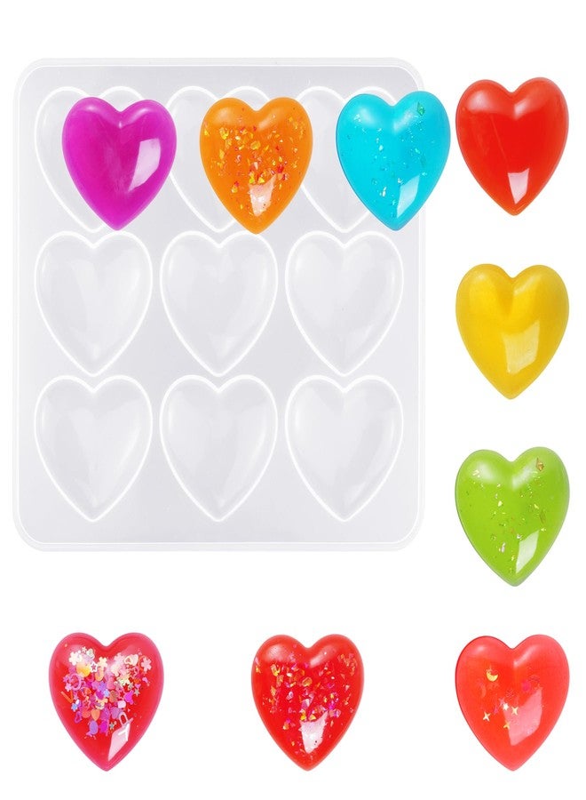 HOVEOX 2 Pieces Heart Shape Resin Molds Heart Shape Epoxy Molds Heart Silicone Molds for Resin Heart Resin Molds for Craft Making (2) - Image 3