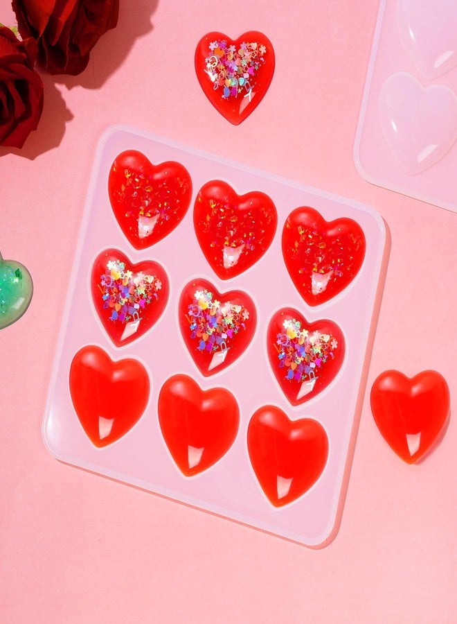 HOVEOX 2 Pieces Heart Shape Resin Molds Heart Shape Epoxy Molds Heart Silicone Molds for Resin Heart Resin Molds for Craft Making (2) - Image 5