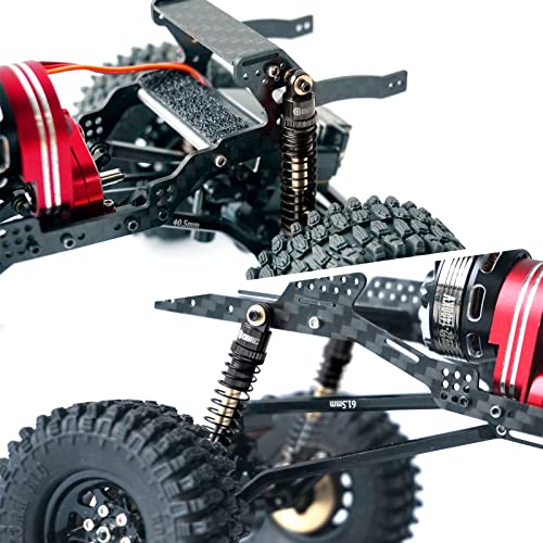 OGUNKE OGRC Shocks Absorber Aluminum Front & Rear Shock Damper RC Shocks for Axial SCX24 C10 JLU Deadbolt Gladiator Bronco Upgrade Parts (Black) - Image 2