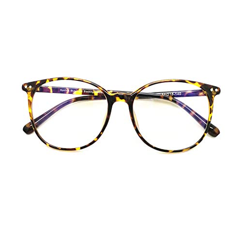 OPTIFINE Reading Glasses Anti Blue Light Blocking Reader Oversized Frame for Women Men for Mid Big Face Anti Eyestains Tortoise 0 - Image 2