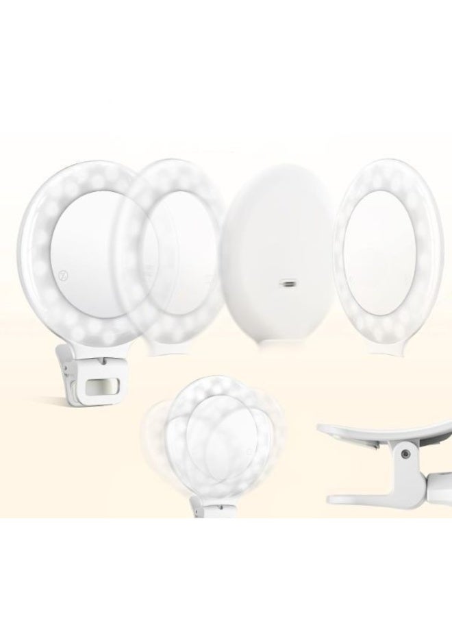 Rechargeable Ring Light with 3 Adjustable LED Modes – Clip-On Selfie Light for Phone, iPad, Laptop, Makeup, and Photography - Image 3