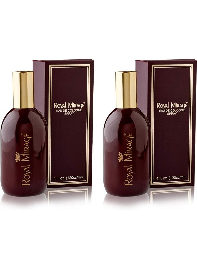 Royal Mirage Eau De Cologne - Original 120ml | Pack of 2 | Made in U.S.A - Image 1