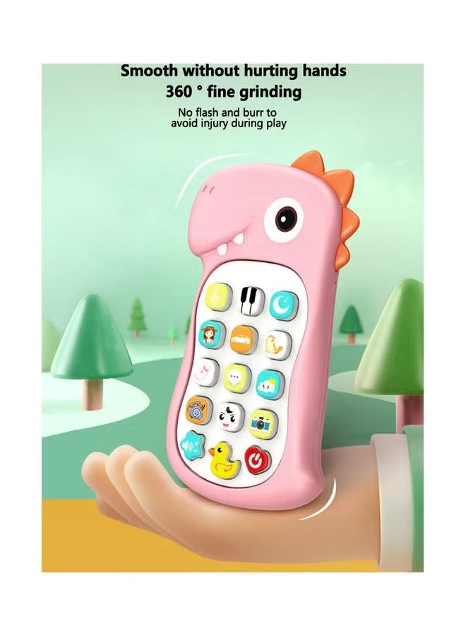 Early Educational Music Toy Baby Phone Story Simulation Mobile Remote Control Learning Educational Dinosaur Fake Phone Fun for Kids, 7*2.5*14cm - Image 2
