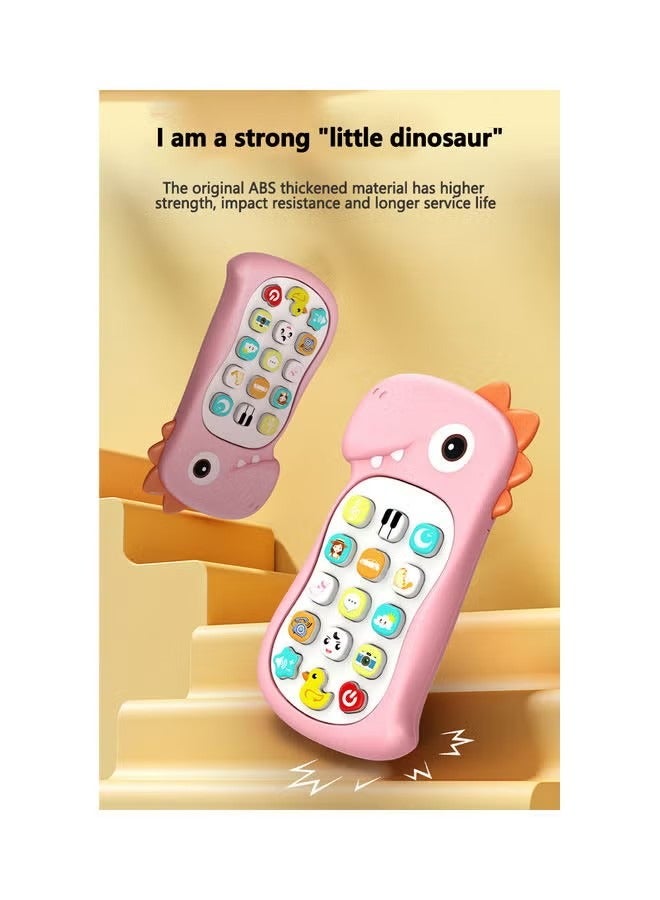Early Educational Music Toy Baby Phone Story Simulation Mobile Remote Control Learning Educational Dinosaur Fake Phone Fun for Kids, 7*2.5*14cm - Image 4