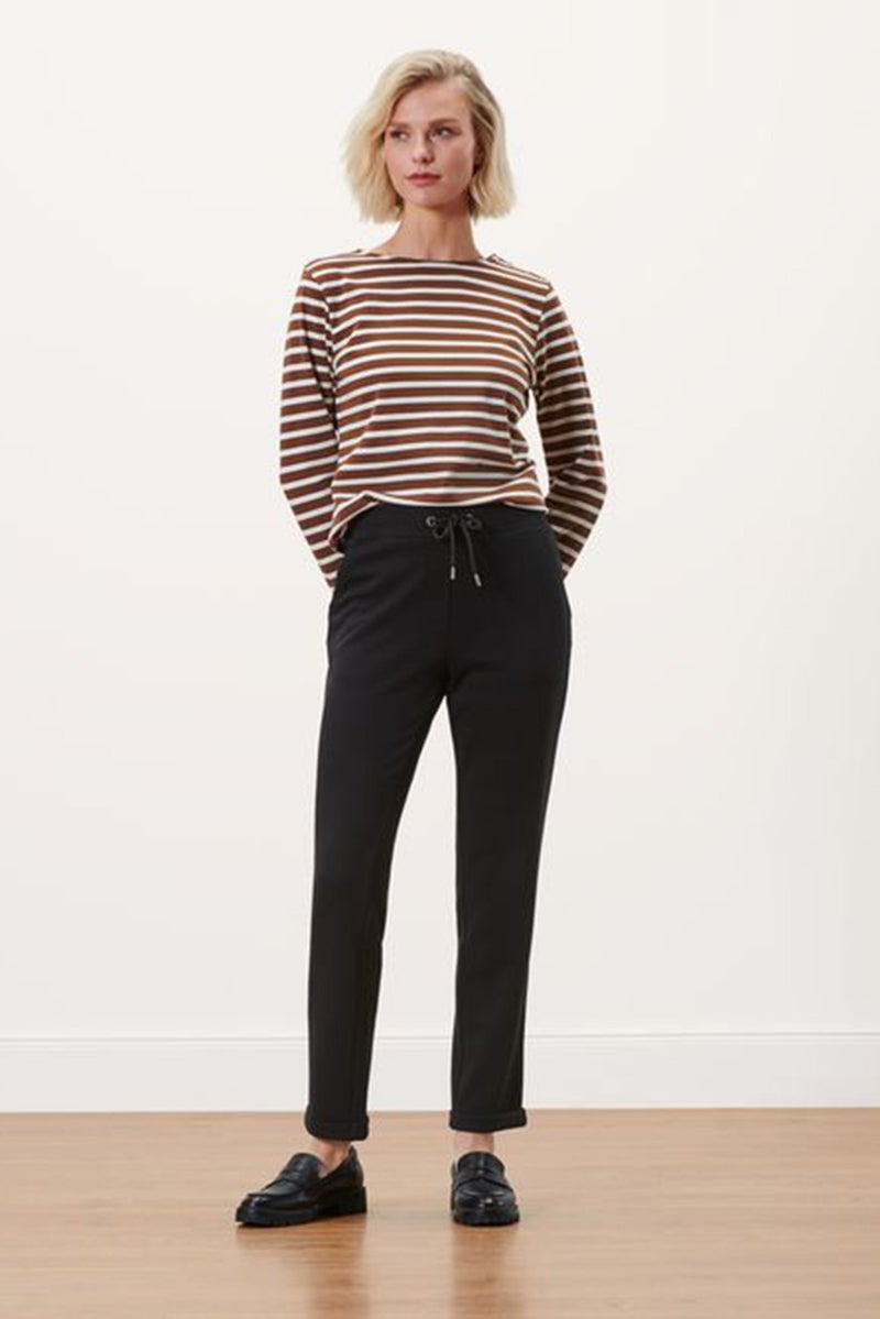 Tchibo Women Straight Leg Plain Jogger Pants, Black - Image 1