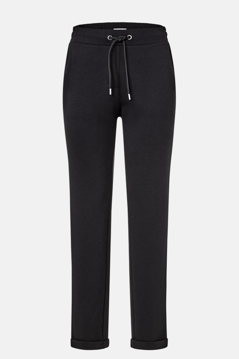 Tchibo Women Straight Leg Plain Jogger Pants, Black - Image 2