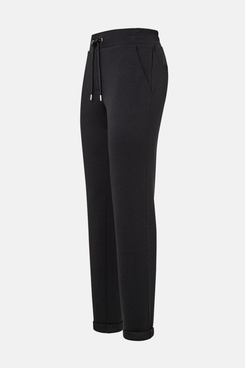 Tchibo Women Straight Leg Plain Jogger Pants, Black - Image 4