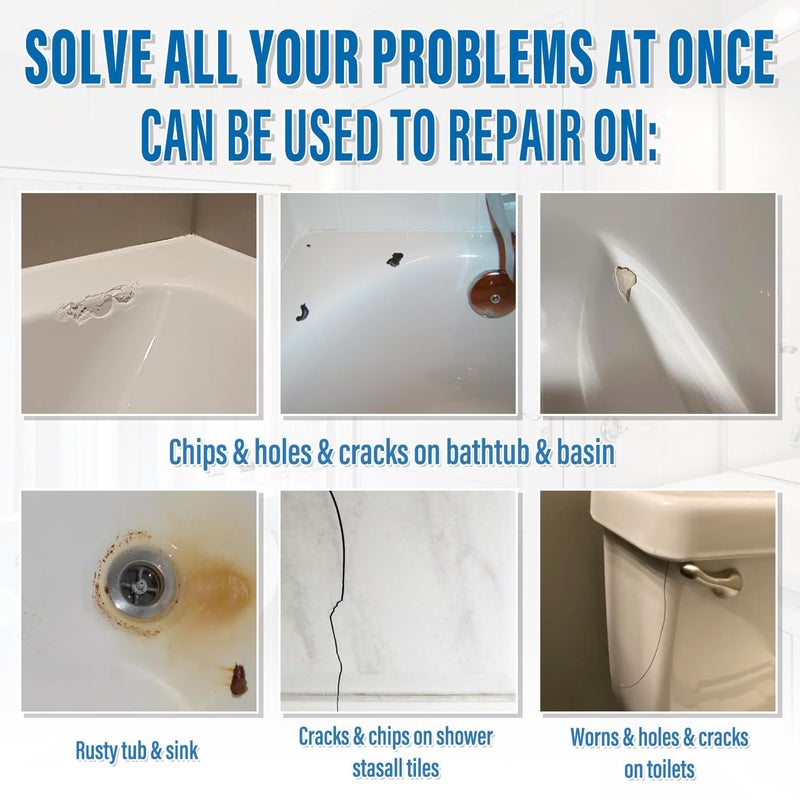 Ankita Fiberglass Tub Repair Kit(Color Match), Fiberglass Shower and Acrylic Bathtub Repair Kit for Scratches, Cracks, Chips, Holes on Porcelain, Enamel, Tubs, Tile, Sink, Fix Chipped Almond Bath Tub - Image 4