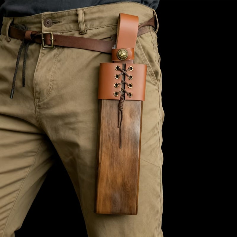 Walnut Wood Knife Sheath Portable Outdoor Hatchet Storage Box - Image 5