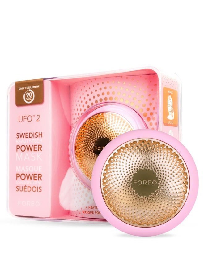 FOREO UFO 2 Supercharged Face Mask - Warming - Face Moisturizer - Dark Spot & Acne Scar Treatment for Face - Anti Aging – Nourishing - Pearl Pink - Image 1