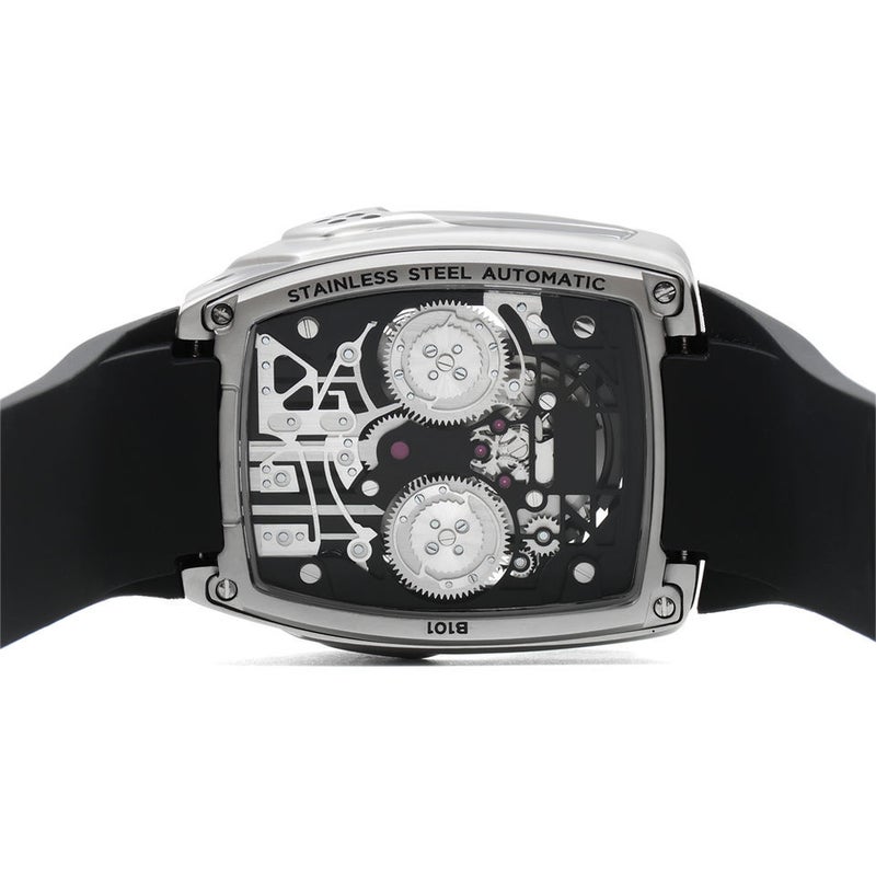 Bugatti 16-cylinder engine men's watch, featuring a wine-barrel shaped fashionable large dial, waterproof, skeletonized mechanical movement, suitable for men - Image 3