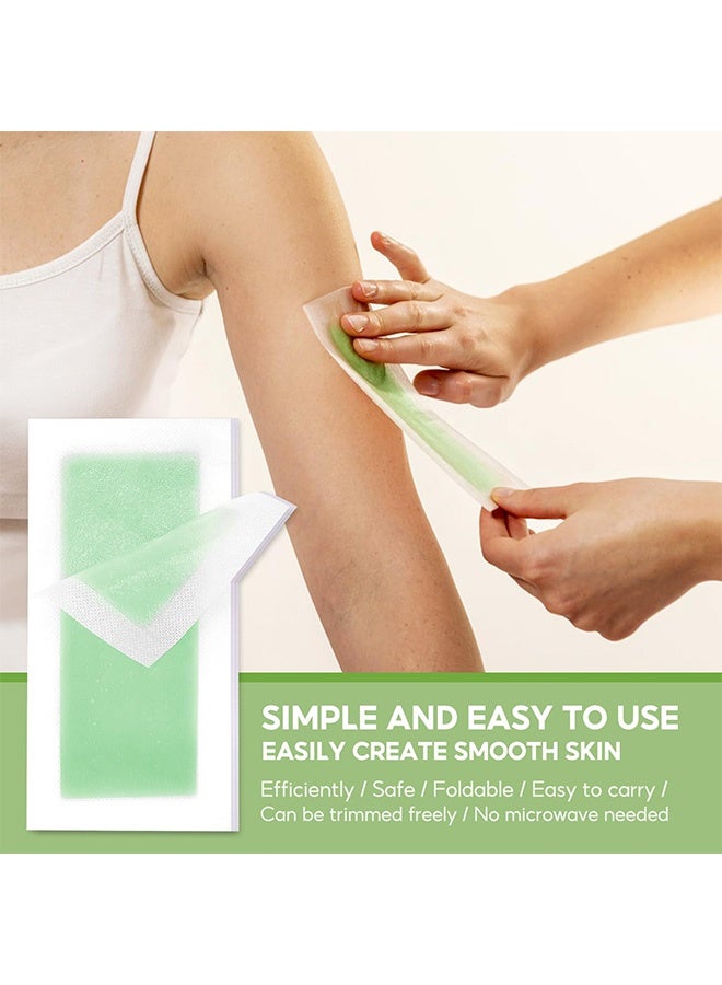 سوماكس شرائح شمع لإزالة الشعر، مزدوجة الجوانب، مجموعة إزالة الشعر بالشمع مع 30 شريحة شمع للوجه و4 مناديل زيتية مهدئة - Image 5