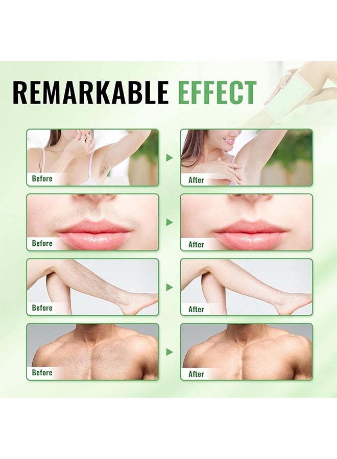 سوماكس شرائح شمع لإزالة الشعر، مزدوجة الجوانب، مجموعة إزالة الشعر بالشمع مع 30 شريحة شمع للوجه و4 مناديل زيتية مهدئة - Image 3