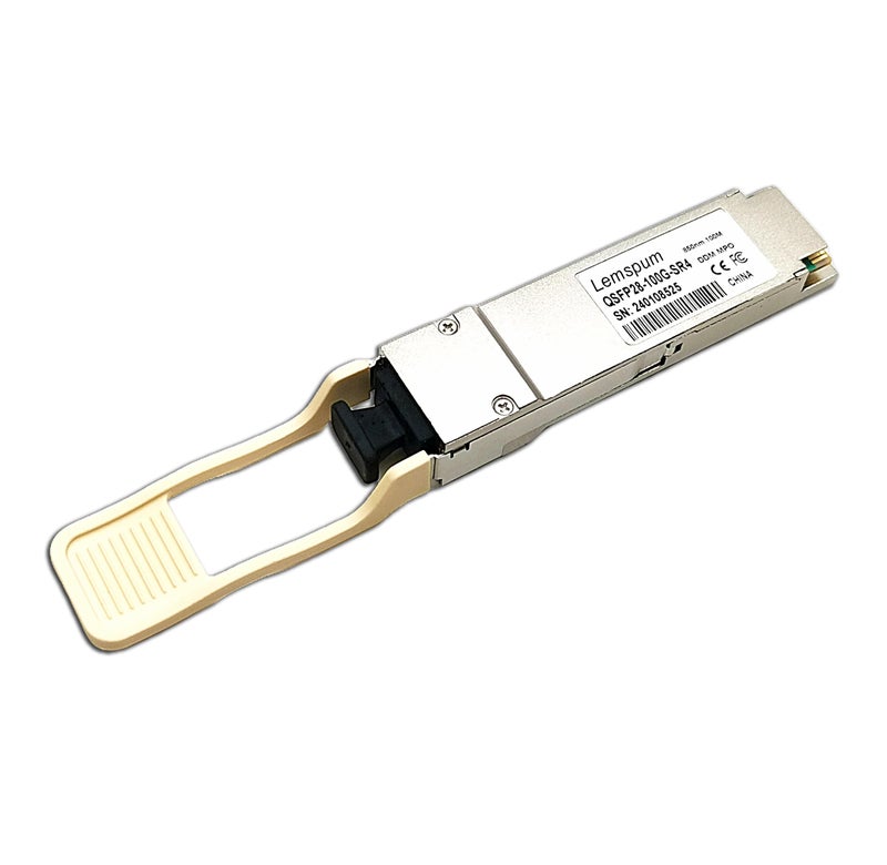 Lemspum 1pc 100G SR QSFP28 Multimode Module 100GBASESR4 850nm 100m DOM MPO12UPC MMF Optical Transceiver Support 4 x 25GSR Compatible with Juniper JNPQSFP100GSR4 AristaBrocadeDell SFP100GSR4 ect - Image 2