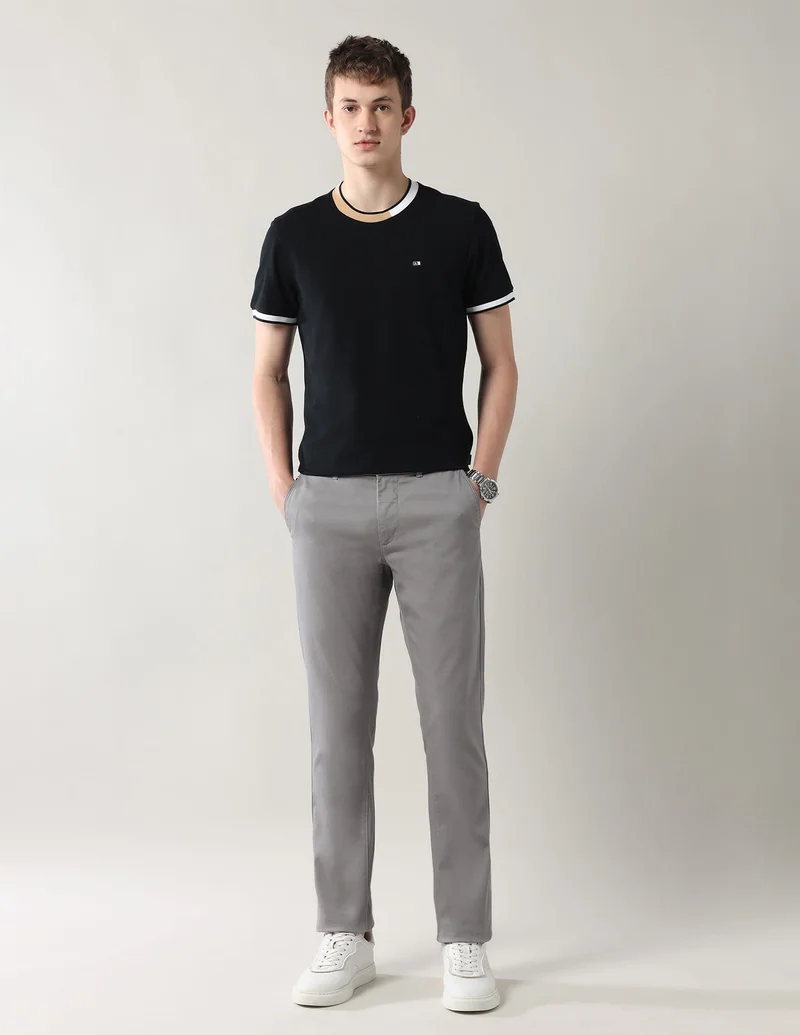 Arrow Black Solid Black White Beige T-Shirt for Men | Best Price UAE