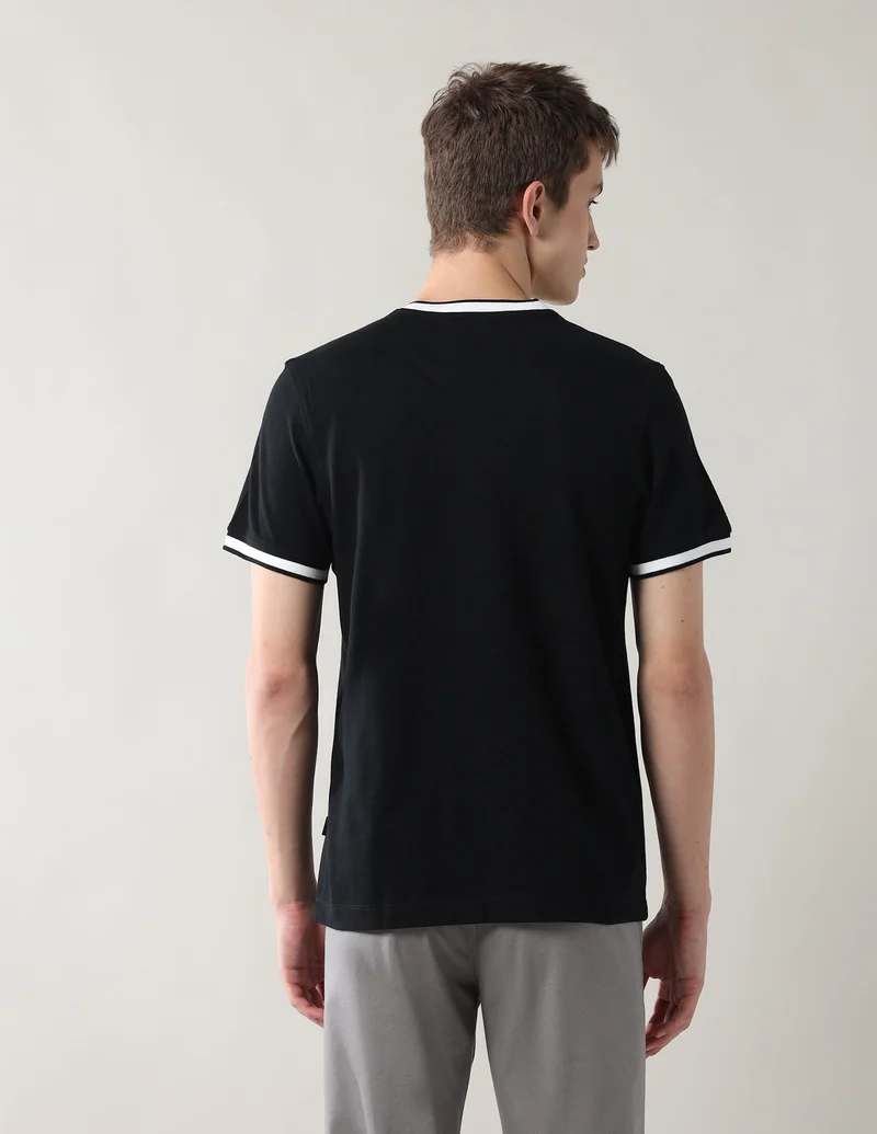 Arrow Black Solid Black White Beige T-Shirt for Men | Best Price UAE