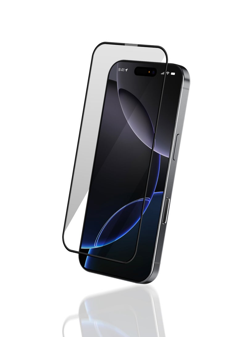 ماكسويل للالكترونيات حامي شاشة ماكسويل 3D فيستا للخصوصية ضد التلصص HD متوافق مع iPhone 16 Pro يوفر حماية للخصوصية، مع خصائص مضادة للكهرباء الساكنة، طلاء أوليوفوب، ومقاوم للغبار. سهل التركيب وخالي من الفقاعات - Image 1