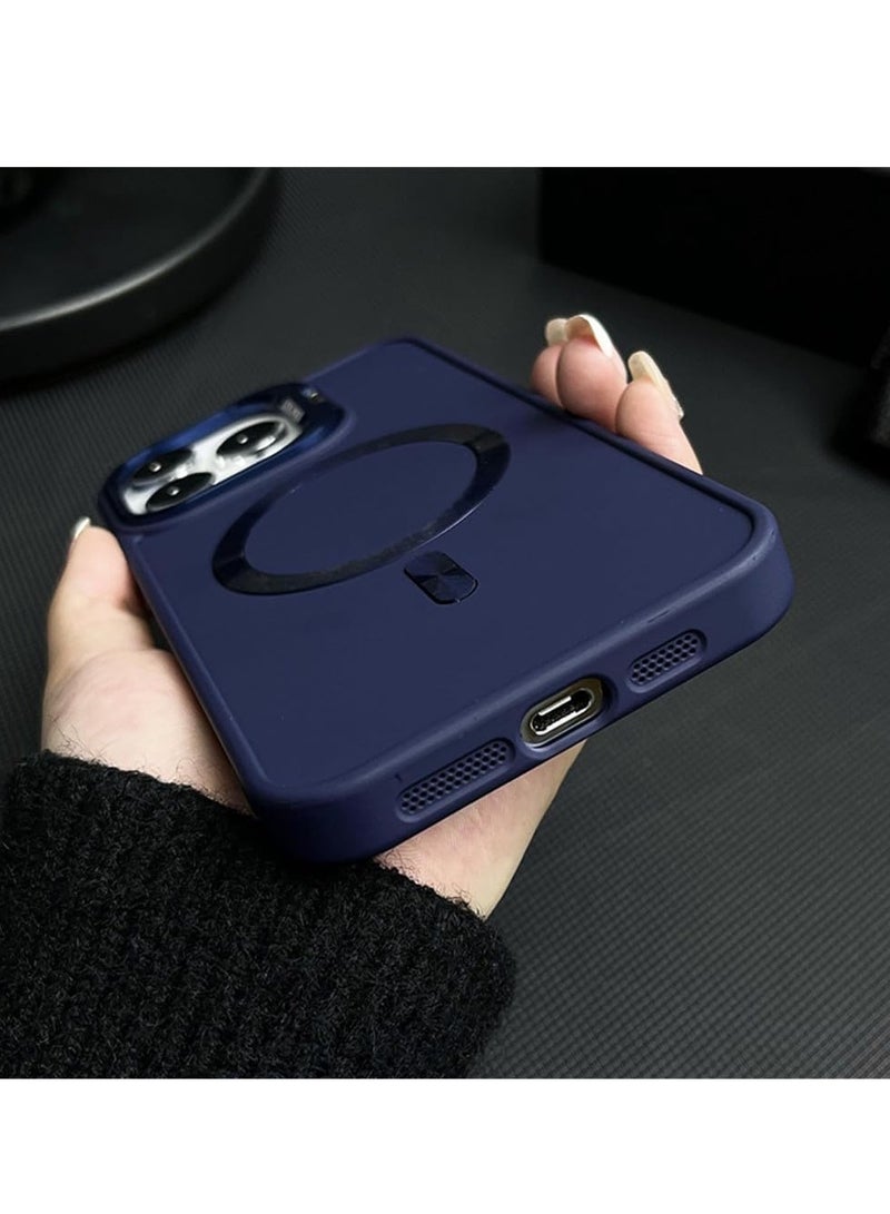 بلو فاير غطاء آيفون 16 برو ماكس مغناطيسي ماج سيف - تصميم أنيق رفيع مع حماية معدنية للكاميرا | شحن لاسلكي سريع متوافق مع ماج سيف | ألوان جذابة (أسود، وردي، كاكي، رمادي، أزرق، بنفسجي) - مقاوم للصدمات وخدوش الشاشة - Image 3