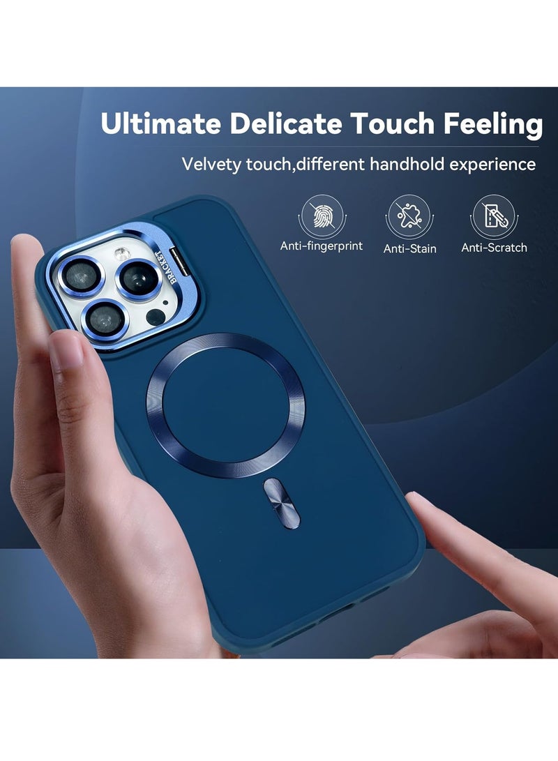 بلو فاير غطاء آيفون 16 برو ماكس مغناطيسي ماج سيف - تصميم أنيق رفيع مع حماية معدنية للكاميرا | شحن لاسلكي سريع متوافق مع ماج سيف | ألوان جذابة (أسود، وردي، كاكي، رمادي، أزرق، بنفسجي) - مقاوم للصدمات وخدوش الشاشة - Image 4