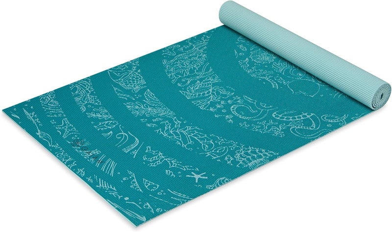 Gaiam Print Yoga Mat, Non Slip Exercise & Fitness Mat for All Types of Yoga, Pilates & Floor Exercises - Image 1