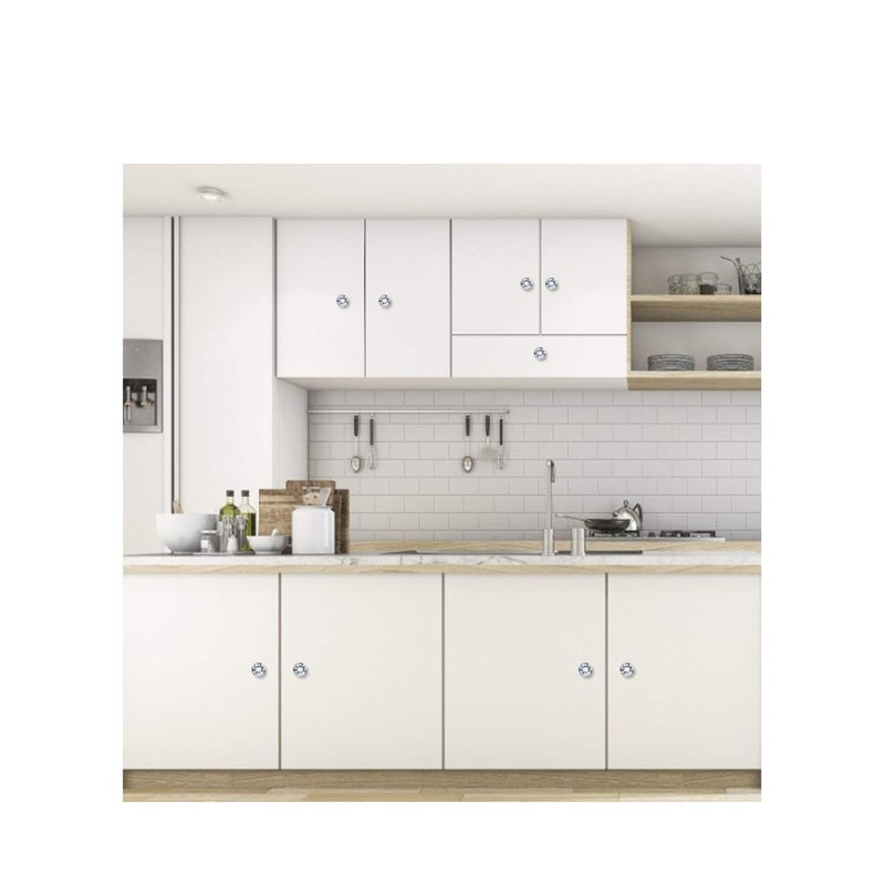 Zikra 10 Pack Dresser Drawer Cabinet Knobs 30 mm Diamond Shaped Crystal Glass Knobs Pulls for Kitchen Wardrobe Cupboard - Image 4