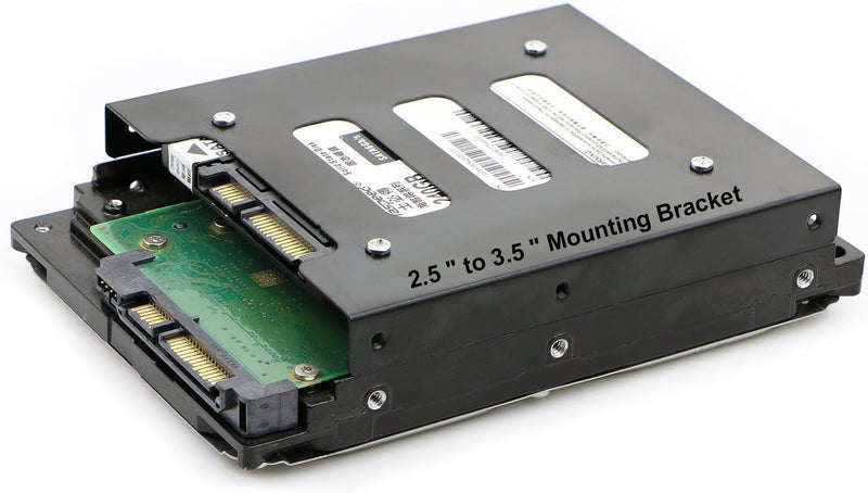 PASOW 2 Pack 2.5" to 3.5" SSD HDD Hard Disk Drive Bays Holder Metal Mounting Bracket Adapter for PC (Bracket) - Image 3