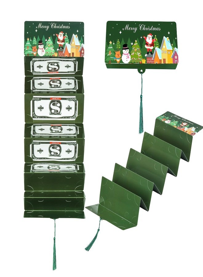 Hawflu Christmas Money Holder Gift Card Holders with 10 Slots & Envelope Multiple Surprise Money Holder Christmas Clever Gift Card Holder for Santa Cash Xmas Party Supplies (Green - Image 1