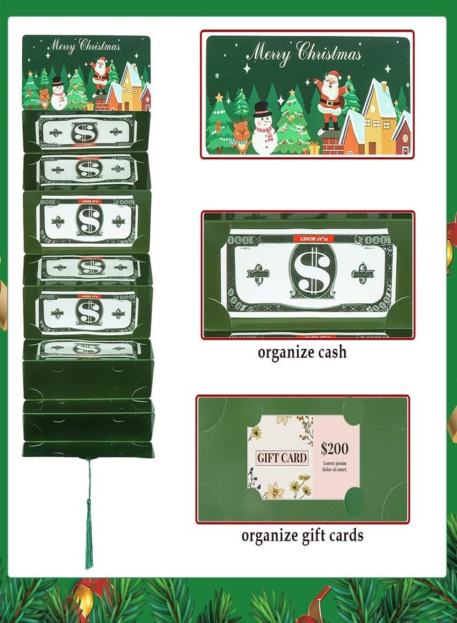 Hawflu Christmas Money Holder Gift Card Holders with 10 Slots & Envelope Multiple Surprise Money Holder Christmas Clever Gift Card Holder for Santa Cash Xmas Party Supplies (Green - Image 4