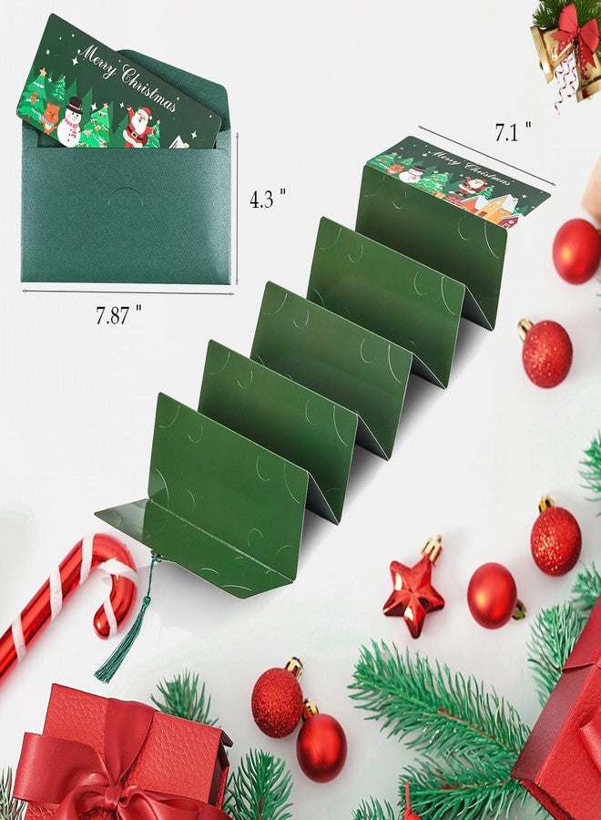 Hawflu Christmas Money Holder Gift Card Holders with 10 Slots & Envelope Multiple Surprise Money Holder Christmas Clever Gift Card Holder for Santa Cash Xmas Party Supplies (Green - Image 3