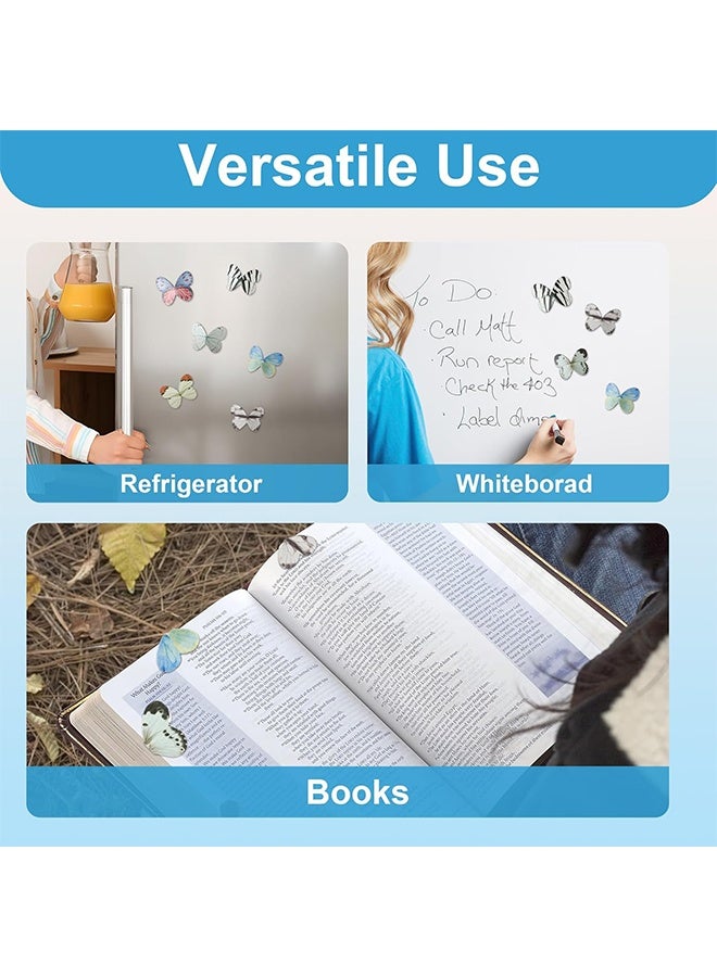 Lemon 16PCS Creative Magnetic Bookmark, Bookmarks for Women Men, Assorted Butterfly Book Markers Page Clips Set for Students Teachers School Home Office Book Accessories - Image 4