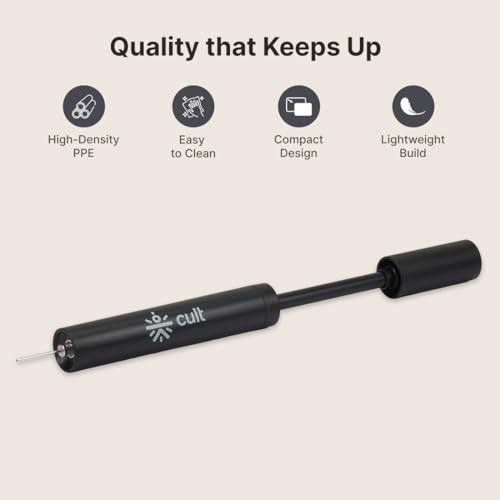 Cult Ball Pump – Durable Double Action Sports Air Pump for Football, Basketball, Volleyball & Handball – Portable Pocket Size Pump with Needle & Nozzle for Quick Inflation - Image 4