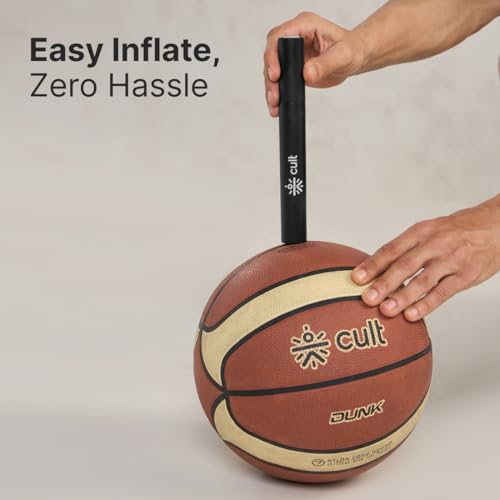 Cult Ball Pump – Durable Double Action Sports Air Pump for Football, Basketball, Volleyball & Handball – Portable Pocket Size Pump with Needle & Nozzle for Quick Inflation - Image 3