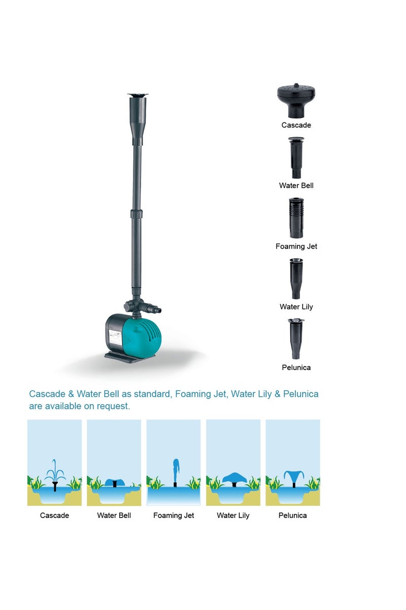 نافورة، مضخة، موديل Xkf-55p، 55 واط، رأس 2.3 متر، تدفق 2300 لتر/ساعة - Image 4