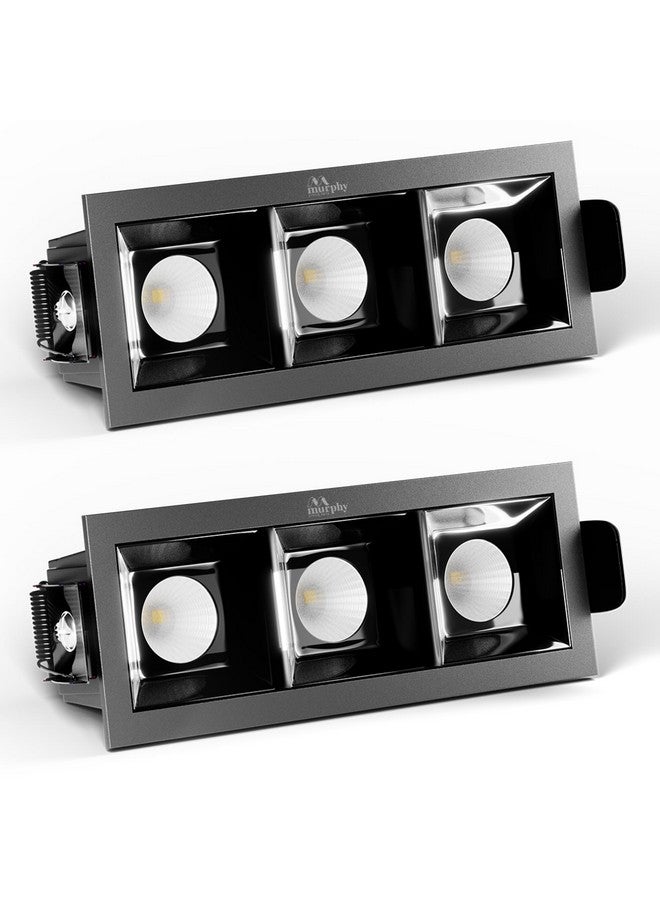 MURPHY Murphy Aluminium 6W Black Finish Square Laser Led Ceiling Cob Spot, Focus, Down Ceiling Light, Ceiling Pop Light (Warm White, Pack Of 2), With 2 Years Warranty - Image 1