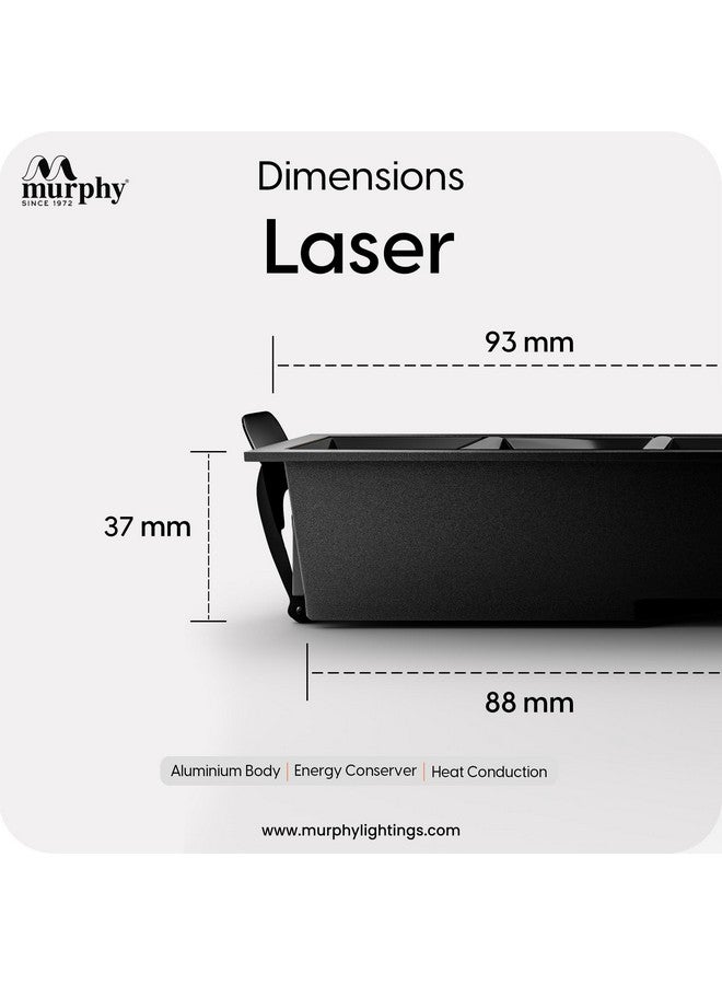 MURPHY Murphy Aluminium 6W Black Finish Square Laser Led Ceiling Cob Spot, Focus, Down Ceiling Light, Ceiling Pop Light (Warm White, Pack Of 2), With 2 Years Warranty - Image 4