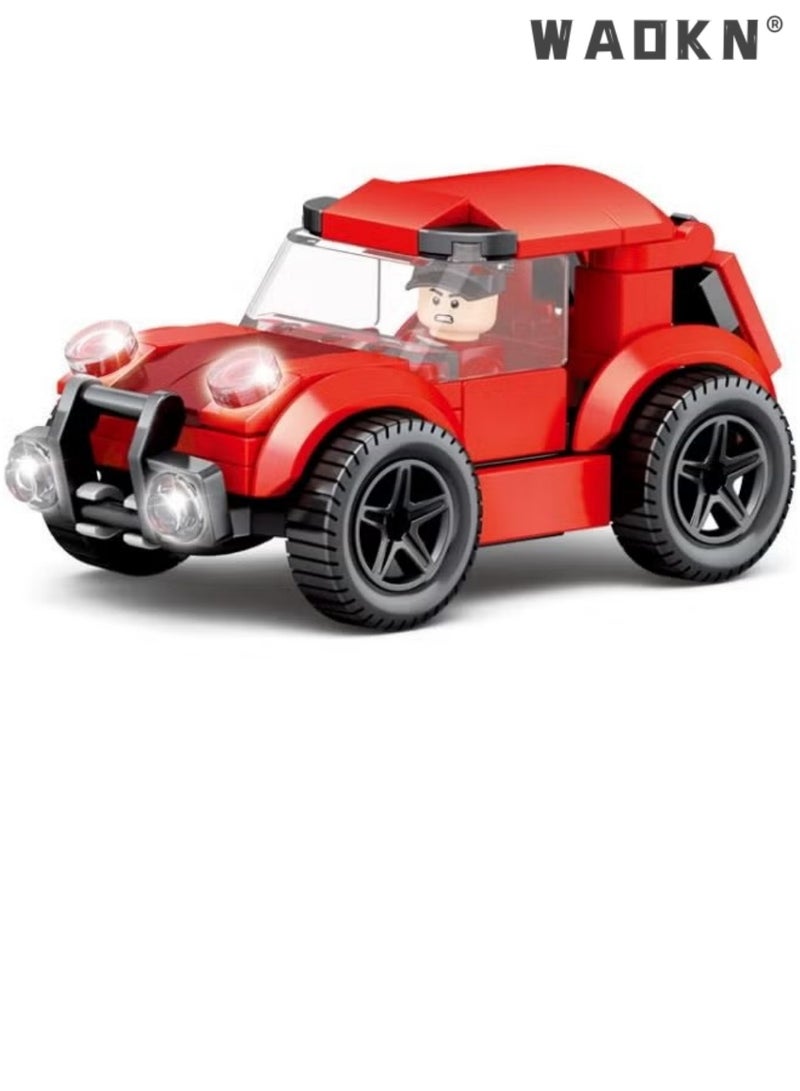 WAOKN New Small Particle Assembled Vehicles Sports Car Model Toys Parent and Child Play Assembled Building Blocks Toys Exercise Kids Spatial Thinking Ability and Hands On Ability