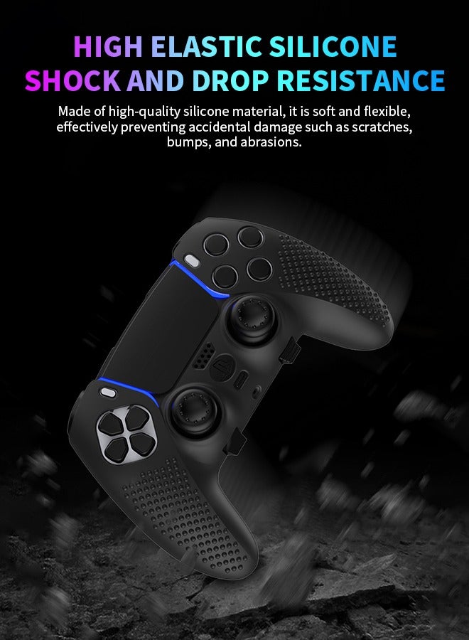 Ps5 Controller Protective Case, Ps5 Handle Controller Cover, Anti-Wear And Anti-Slip, Silicone Shell Set，With 4 Joystick Caps, 4 Trigger ons, Touch Screen Film - Image 4