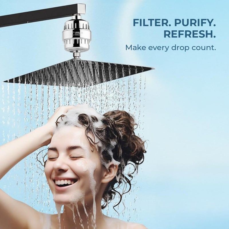 Urbanmade Hard Water Softener For Home Cartridge 20 Stage Water Filter Cartridge For Water Softening Purifying Cartridge For Removing Matters Neutralizes Harmful Chlorine 20Stage Filter Only Cartridge - Image 4